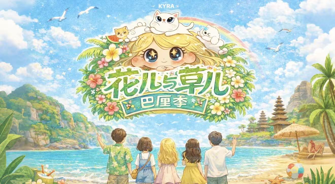 Soft illustrated Bali opening title variation