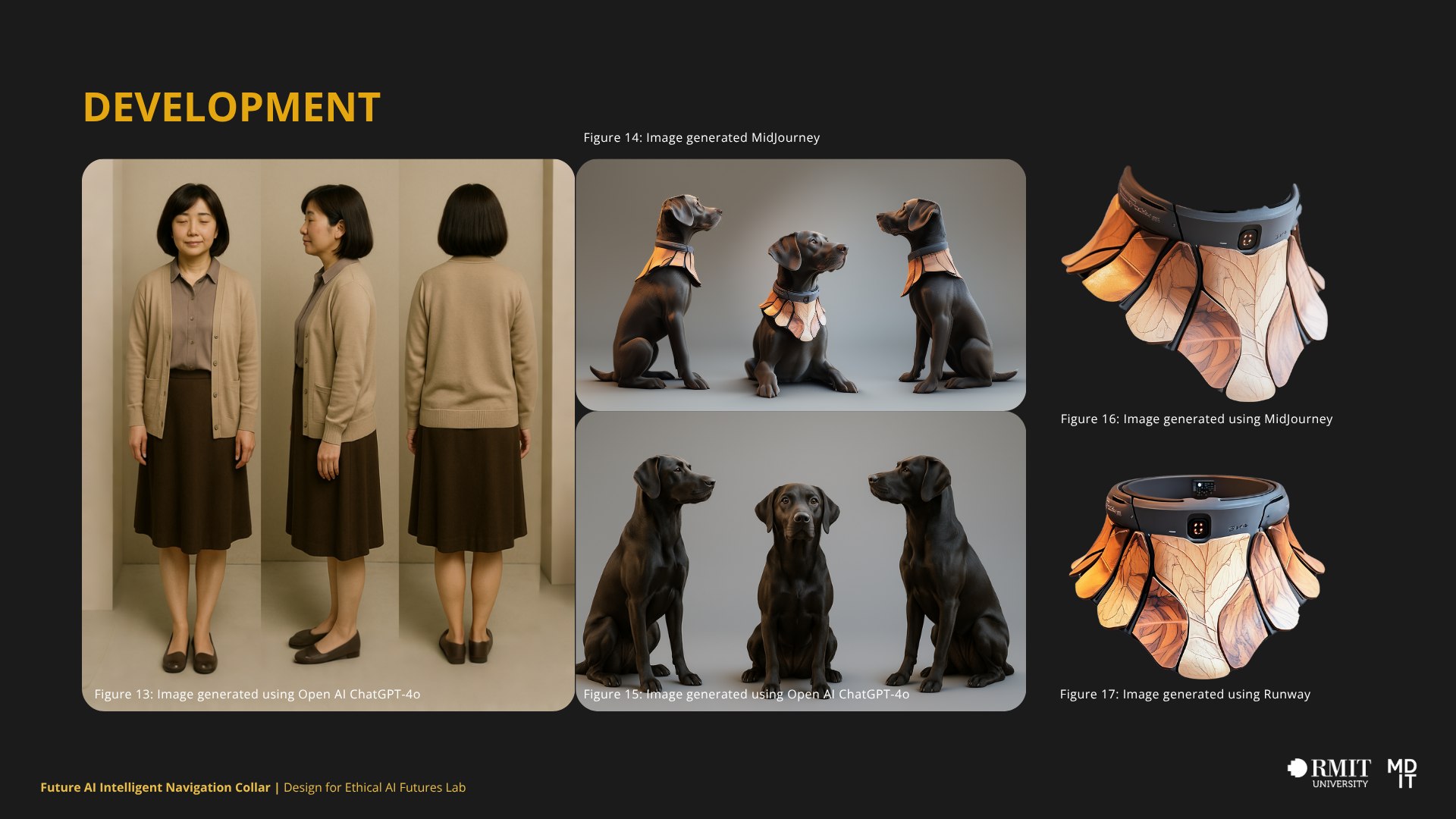 AI-generated character, dog and intelligent navigation collar development references